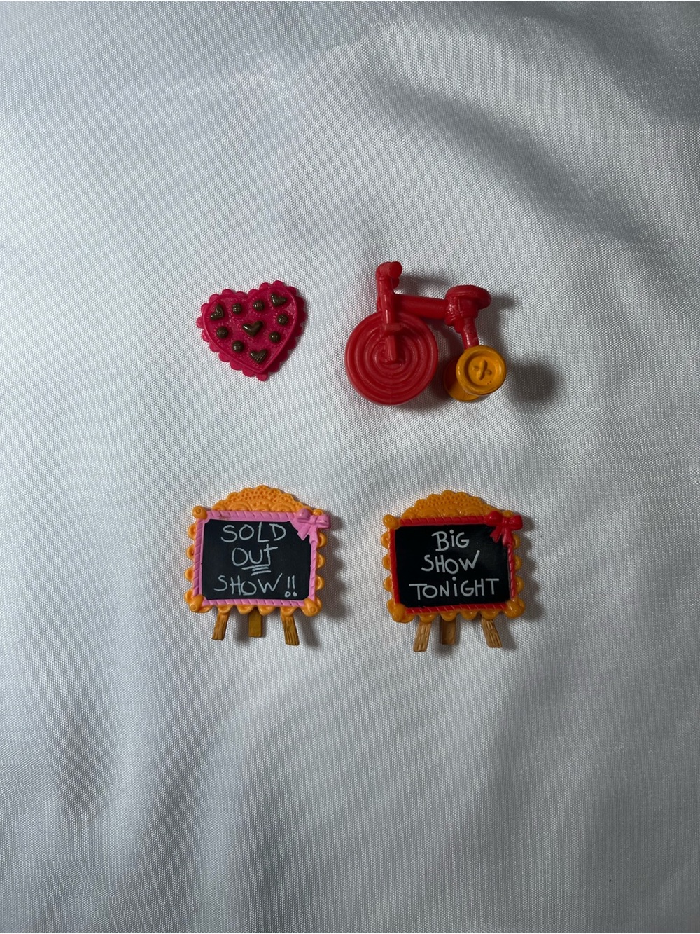Mini Lalaloopsy Doll Accessories Lot of 4 Bike Cookie Chalkboard Signs